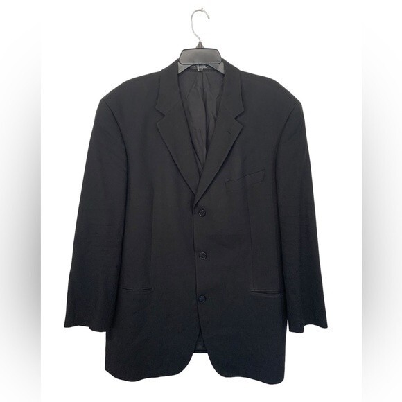 Boss Hugo Boss | 100% Schurwolle Virgin Wool Men’s Suit Coat Blazer Black 46R - Picture 1 of 7